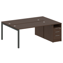 Metal System Quattro Р. ст. с тумбой на П-образном м/к 50БП.РС-СТП-2.4 Акация/Антрацит металл 2012*1475*750 Metal System Quattro Р. ст. с тумбой на П-образном м/к 50БП.РС-СТП-2.4 Акация/Антрацит металл 2012*1475*750