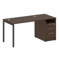 Metal System Quattro Р. ст. с тумбой на П-образном м/к 40БП.РС-СТП-1.2 Акация/Антрацит металл 1612*720*750 Metal System Quattro Р. ст. с тумбой на П-образном м/к 40БП.РС-СТП-1.2 Акация/Антрацит металл 1612*720*750
