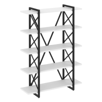 Loft Стеллаж на регулируемых опорах-5 полок VR.L-MST.O-5.8V Тиквуд тёмный/Чёрный металл 1200×400×1650 Loft Стеллаж на регулируемых опорах-5 полок VR.L-MST.O-5.8V Тиквуд тёмный/Чёрный металл 1200×400×1650