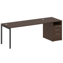 Metal System Quattro Р. ст. с тумбой на П-образном м/к 40БП.РС-СТП-1.5 Акация/Антрацит металл 2212*720*750