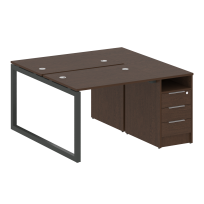 Metal System Quattro Р. ст. с тумбой на О-образном м/к 50БО.РС-СТП-2.1 Акация/Антрацит металл 1412*1475*750 Metal System Quattro Р. ст. с тумбой на О-образном м/к 50БО.РС-СТП-2.1 Акация/Антрацит металл 1412*1475*750