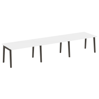 Onix Wood Стол переговорный (3 столешницы) OW.PRG-3.3 Белый бриллиант/Дуб светлый/Белый металл 4140*980*750 Onix Wood Стол переговорный (3 столешницы) OW.PRG-3.3 Белый бриллиант/Дуб светлый/Белый металл 4140*980*750