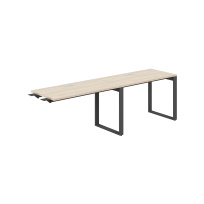 Стол-бенч комбо s-b-s с лючком Allegro / 2800×600×750 / Профиль О-образный: 70×20 Антрацит / Столешница: Белый / AG.192.WH.L.72.AN