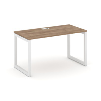 Стол офисный Style Project SN-5O.SP-003 / Дуб Табак – Металл Белый / 1380×600×750 Стол офисный Style Project SN-5O.SP-003 / Дуб Табак – Металл Белый / 1380×600×750