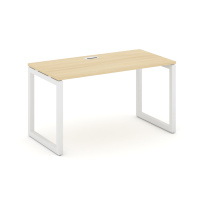 Стол офисный Style Project SN-5O.SP-011 / Дуб Табак – Металл Белый / 980×700×750 Стол офисный Style Project SN-5O.SP-011 / Дуб Табак – Металл Белый / 980×700×750