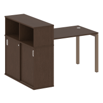 Metal System Quattro Стол офисный с шкафом-купе на П-образном м/к 50БП.РС-СШК-3.2 Т Вяз/Мокко металл 1610×1120×1098 Metal System Quattro Стол офисный с шкафом-купе на П-образном м/к 50БП.РС-СШК-3.2 Т Вяз/Мокко металл 1610×1120×1098
