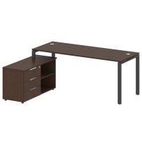 Metal System Р. ст. с тумбой на П-образном м/к БП.РС-СТС-2.5 (L) Акация/Антрацит металл 1900*1520*750 Metal System Р. ст. с тумбой на П-образном м/к БП.РС-СТС-2.5 (L) Акация/Антрацит металл 1900*1520*750