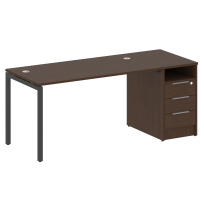Metal System Quattro Р. ст. с тумбой на П-образном м/к 40БП.РС-СТП-1.3 Акация/Антрацит металл 1812*720*750 Metal System Quattro Р. ст. с тумбой на П-образном м/к 40БП.РС-СТП-1.3 Акация/Антрацит металл 1812*720*750