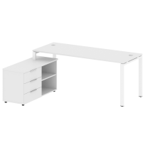 Metal System Р. ст. с тумбой на П-образном м/к БП.РС-СТС-2.5 (L) Акация/Антрацит металл 1900*1520*750 Metal System Р. ст. с тумбой на П-образном м/к БП.РС-СТС-2.5 (L) Акация/Антрацит металл 1900*1520*750