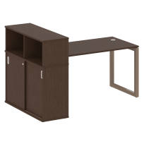 Metal System Quattro Стол офисный с шкафом-купе на О-образном м/к 50БО.РС-СШК-3.3 Т Вяз/Мокко металл 1810×1120×1098 Metal System Quattro Стол офисный с шкафом-купе на О-образном м/к 50БО.РС-СШК-3.3 Т Вяз/Мокко металл 1810×1120×1098