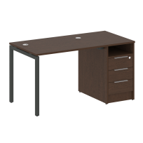 Metal System Quattro Р. ст. с тумбой на П-образном м/к 40БП.РС-СТП-1.1 Акация/Антрацит металл 1412*720*750 Metal System Quattro Р. ст. с тумбой на П-образном м/к 40БП.РС-СТП-1.1 Акация/Антрацит металл 1412*720*750
