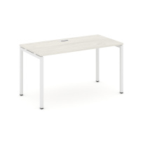 Стол офисный Style Project SN-4P.SP-005 / Дуб Табак – Металл Белый / 1780×600×750 Стол офисный Style Project SN-4P.SP-005 / Дуб Табак – Металл Белый / 1780×600×750