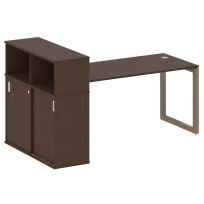 Metal System Quattro Стол офисный с шкафом-купе на О-образном м/к 50БО.РС-СШК-3.4 Т Вяз/Мокко металл 2010×1120×1098 Metal System Quattro Стол офисный с шкафом-купе на О-образном м/к 50БО.РС-СШК-3.4 Т Вяз/Мокко металл 2010×1120×1098