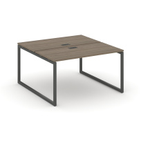 Стол-бенч двухсторонний двухместный Style Project SN-4O.DRS-011 Дуб Табак – Металл Белый 980×1432×750 Стол-бенч двухсторонний двухместный Style Project SN-4O.DRS-011 Дуб Табак – Металл Белый 980×1432×750