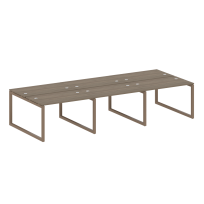 Metal System Quattro Р. ст. на 6 раб. места на О-образном м/к 50БО.СМ-6.2 Акация/Антрацит металл 3600*1475*750 Metal System Quattro Р. ст. на 6 раб. места на О-образном м/к 50БО.СМ-6.2 Акация/Антрацит металл 3600*1475*750