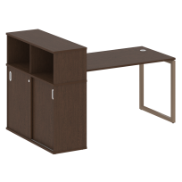 Metal System Quattro Стол офисный с шкафом-купе на О-образном м/к 40БО.РС-СШК-3.3 Т Вяз/Мокко металл 1810×1120×1098 Metal System Quattro Стол офисный с шкафом-купе на О-образном м/к 40БО.РС-СШК-3.3 Т Вяз/Мокко металл 1810×1120×1098