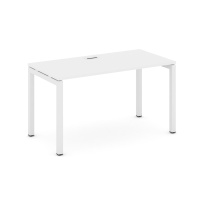 Стол офисный Style Project SN-5P.SP-004 / Дуб Табак – Металл Белый / 1580×600×750 Стол офисный Style Project SN-5P.SP-004 / Дуб Табак – Металл Белый / 1580×600×750