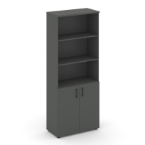 Шкаф для документов высокий широкий Style Project SN.STS.E-101 / Акация Лорка – Белый – Черные ручки / 796×400×1982 Шкаф для документов высокий широкий Style Project SN.STS.E-101 / Акация Лорка – Белый – Черные ручки / 796×400×1982