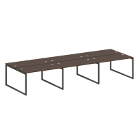 Metal System Quattro Р. ст. на 6 раб. места на О-образном м/к 40БО.СМ-6.3 Акация/Антрацит металл 4200*1475*750 Metal System Quattro Р. ст. на 6 раб. места на О-образном м/к 40БО.СМ-6.3 Акация/Антрацит металл 4200*1475*750