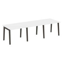 Onix Wood Стол переговорный (3 столешницы) OW.PRG-3.1 Белый бриллиант/Дуб светлый/Белый металл 2940*980*750 Onix Wood Стол переговорный (3 столешницы) OW.PRG-3.1 Белый бриллиант/Дуб светлый/Белый металл 2940*980*750