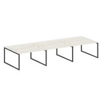 Metal System Quattro Р. ст. на 6 раб. места на О-образном м/к 40БО.СМ-6.3 Акация/Антрацит металл 4200*1475*750 Metal System Quattro Р. ст. на 6 раб. места на О-образном м/к 40БО.СМ-6.3 Акация/Антрацит металл 4200*1475*750