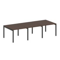 Metal System Quattro Перег. стол (3 столешницы) на П-оразном м/к 50БП.ПРГ-3.1 Акация/Антрацит металл 3000*1235*750 Metal System Quattro Перег. стол (3 столешницы) на П-оразном м/к 50БП.ПРГ-3.1 Акация/Антрацит металл 3000*1235*750