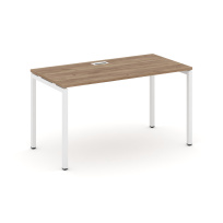 Стол офисный Style Project SN-4P.SP-001 / Дуб Табак – Металл Белый / 980×600×750 Стол офисный Style Project SN-4P.SP-001 / Дуб Табак – Металл Белый / 980×600×750