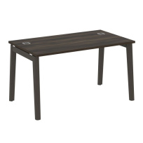 Onix Wood Direct Стол руководителя OW.SRR-3.8 Белый бриллиант/Дуб светлый/Белый металл 1380*800*750