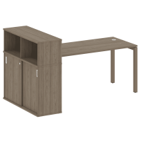 Metal System Quattro Стол офисный с шкафом-купе на П-образном м/к 50БП.РС-СШК-3.4 Т Вяз/Мокко металл 2010×1120×1098 Metal System Quattro Стол офисный с шкафом-купе на П-образном м/к 50БП.РС-СШК-3.4 Т Вяз/Мокко металл 2010×1120×1098