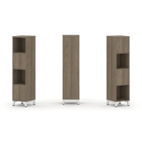 Стеллаж-перегородка двухсторонний средний четырёхъярусный Style Project SN.NSD-411 Тиквуд Светлый/Металл Белый 387×400×1615 Стеллаж-перегородка двухсторонний средний четырёхъярусный Style Project SN.NSD-411 Тиквуд Светлый/Металл Белый 387×400×1615