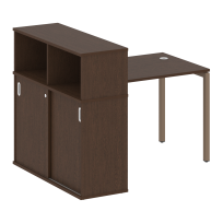 Metal System Quattro Стол офисный с шкафом-купе на П-образном м/к 40БП.РС-СШК-3.1 Т Вяз/Мокко металл 1410×1120×1098 Metal System Quattro Стол офисный с шкафом-купе на П-образном м/к 40БП.РС-СШК-3.1 Т Вяз/Мокко металл 1410×1120×1098