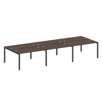Metal System Р. ст. на 6 раб. места на П-образном м/к БП.СМ-6.3 Акация/Антрацит металл 4200*1475*750 Metal System Р. ст. на 6 раб. места на П-образном м/к БП.СМ-6.3 Акация/Антрацит металл 4200*1475*750