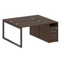Metal System Quattro Р. ст. с тумбой на О-образном м/к 50БО.РС-СТП-2.2 Акация/Антрацит металл 1612*1475*750 Metal System Quattro Р. ст. с тумбой на О-образном м/к 50БО.РС-СТП-2.2 Акация/Антрацит металл 1612*1475*750