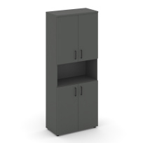 Шкаф для документов высокий широкий с глухими дверьми Style Project SN.STS-107 / Акация Лорка – Белый – Черные ручки / 796×400×1982 Шкаф для документов высокий широкий с глухими дверьми Style Project SN.STS-107 / Акация Лорка – Белый – Черные ручки / 796×400×1982