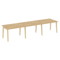 Onix Wood Стол переговорный (3 столешницы) OW.PRG-3.2 Белый бриллиант/Дуб светлый/Белый металл 3540*980*750 Onix Wood Стол переговорный (3 столешницы) OW.PRG-3.2 Белый бриллиант/Дуб светлый/Белый металл 3540*980*750