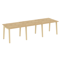 Onix Wood Стол переговорный (3 столешницы) OW.PRG-3.1 Белый бриллиант/Дуб светлый/Белый металл 2940*980*750 Onix Wood Стол переговорный (3 столешницы) OW.PRG-3.1 Белый бриллиант/Дуб светлый/Белый металл 2940*980*750