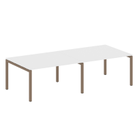 Metal System Quattro Перег. стол (2 столешницы) на П-образном м/к 50БП.ПРГ-2.3 Акация/Антрацит металл 2800*1235*750 Metal System Quattro Перег. стол (2 столешницы) на П-образном м/к 50БП.ПРГ-2.3 Акация/Антрацит металл 2800*1235*750