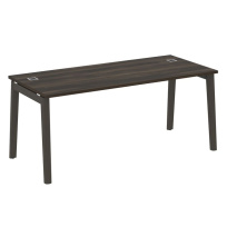 Onix Wood Direct Стол руководителя OW.SRR-5.8 Белый бриллиант/Дуб светлый/Белый металл 1780*800*750
