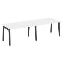 Onix Wood Стол переговорный (2 столешницы) OW.PRG-2.3 Белый бриллиант/Дуб светлый/Белый металл 2760*980*750 Onix Wood Стол переговорный (2 столешницы) OW.PRG-2.3 Белый бриллиант/Дуб светлый/Белый металл 2760*980*750