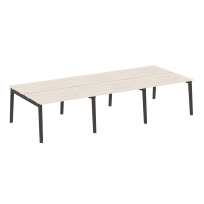 Onix Wood Рабочая станция OW.D.RS-6.2.7 Белый бриллиант/Дуб светлый/Белый металл 3540*1475*750 Onix Wood Рабочая станция OW.D.RS-6.2.7 Белый бриллиант/Дуб светлый/Белый металл 3540*1475*750