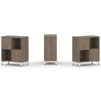 Стеллаж-перегородка двухсторонний низкий двухъярусный Style Project SN.NSD-221 Тиквуд Светлый/Металл Белый 754×400×881 Стеллаж-перегородка двухсторонний низкий двухъярусный Style Project SN.NSD-221 Тиквуд Светлый/Металл Белый 754×400×881