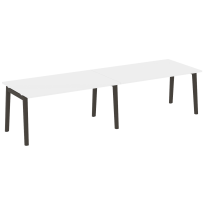 Onix Wood Стол переговорный (2 столешницы) OW.PRG-2.4 Белый бриллиант/Дуб светлый/Белый металл 3160*980*750 Onix Wood Стол переговорный (2 столешницы) OW.PRG-2.4 Белый бриллиант/Дуб светлый/Белый металл 3160*980*750
