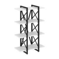 Loft Стеллаж на регулируемых опорах-4 полки VR.L-MST.O-4.4V Тиквуд тёмный/Чёрный металл 800×400×1280 Loft Стеллаж на регулируемых опорах-4 полки VR.L-MST.O-4.4V Тиквуд тёмный/Чёрный металл 800×400×1280