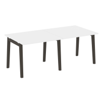 Onix Wood Стол переговорный (2 столешницы) OW.PRG-2.1 Белый бриллиант/Дуб светлый/Белый металл 1960*980*750 Onix Wood Стол переговорный (2 столешницы) OW.PRG-2.1 Белый бриллиант/Дуб светлый/Белый металл 1960*980*750