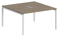 Стол-бенч двойной Sigma / 1200×1238×750 / Металл: 40×40 Белый; Столешница: Дуб темный / SG.241.OD.44.WH Стол-бенч двойной Sigma / 1200×1238×750 / Металл: 40×40 Белый; Столешница: Дуб темный / SG.241.OD.44.WH