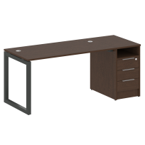 Metal System Quattro Р. ст. с тумбой на О-образном м/к 50БО.РС-СТП-1.3 Акация/Антрацит металл 1812*720*750 Metal System Quattro Р. ст. с тумбой на О-образном м/к 50БО.РС-СТП-1.3 Акация/Антрацит металл 1812*720*750