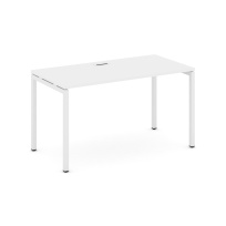 Стол офисный Style Project SN-4P.SP-002 / Дуб Табак – Металл Белый / 1180×600×750 Стол офисный Style Project SN-4P.SP-002 / Дуб Табак – Металл Белый / 1180×600×750