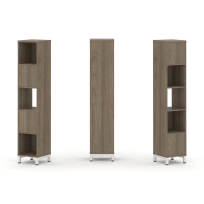Стеллаж-перегородка двухсторонний высокий пятиярусный Style Project SN.NSD-511 Тиквуд Светлый/Металл Белый 387×400×1982 Стеллаж-перегородка двухсторонний высокий пятиярусный Style Project SN.NSD-511 Тиквуд Светлый/Металл Белый 387×400×1982