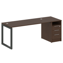Metal System Quattro Р. ст. с тумбой на О-образном м/к 50БО.РС-СТП-1.4 Акация/Антрацит металл 2012*720*750 Metal System Quattro Р. ст. с тумбой на О-образном м/к 50БО.РС-СТП-1.4 Акация/Антрацит металл 2012*720*750