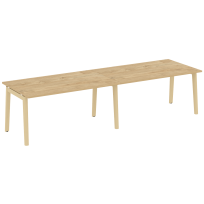 Onix Wood Стол переговорный (2 столешницы) OW.PRG-2.4 Белый бриллиант/Дуб светлый/Белый металл 3160*980*750 Onix Wood Стол переговорный (2 столешницы) OW.PRG-2.4 Белый бриллиант/Дуб светлый/Белый металл 3160*980*750